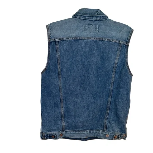 Scotch & Soda Amsterdam Blauw Men’s Denim Distressed Vest. Size M - Picture 2 of 6